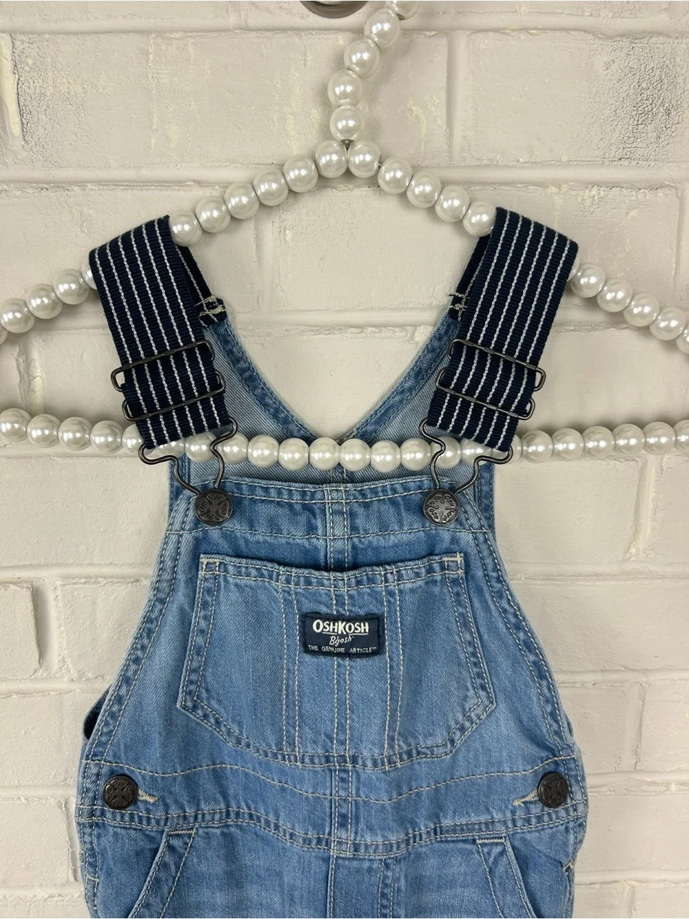 OshKosh B’gosh Kids Cotton Denim Short Overalls Size 2T